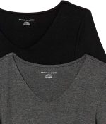 Essentials Women's Maternity Short-Sleeve Rouched V-Neck T-Shirt, Pack of 2 - Image 6